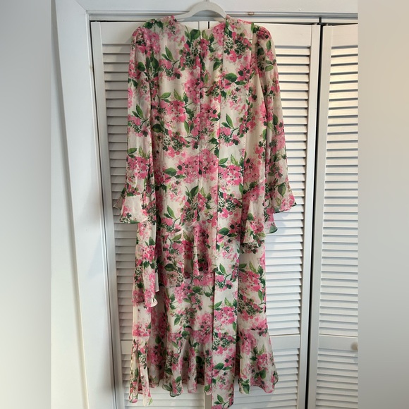 Tuckernuck Floral Midi Dress - Pink and Green - Picture 3 of 5
